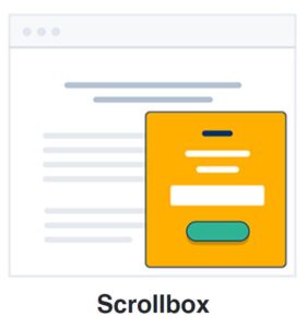 pop-up scrollbox