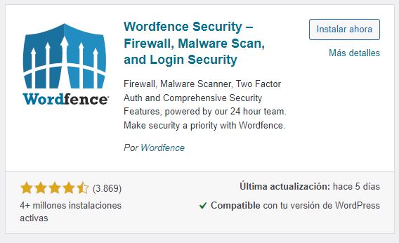 plugin seguridad firewall wordfence wordpress