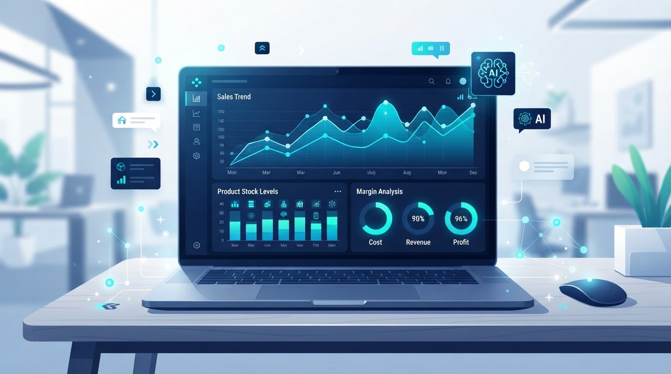 Cuadro-de-mando-ecommerce-y-analitica-IA Ecommerce Manager con IA: plan de crecimiento de 90 días